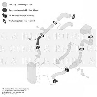 BORG & BECK bth1114 -  Трубка нагнетаемого воздуха